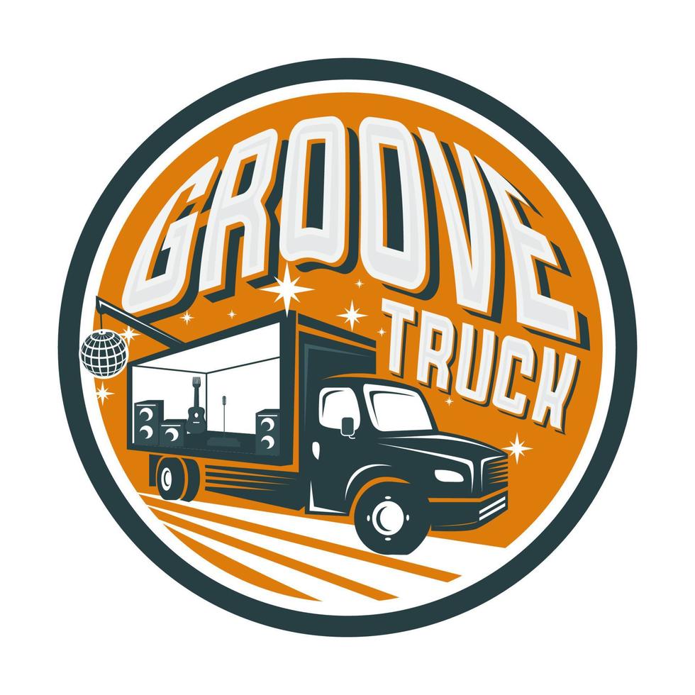 Groove truck illustration design vector