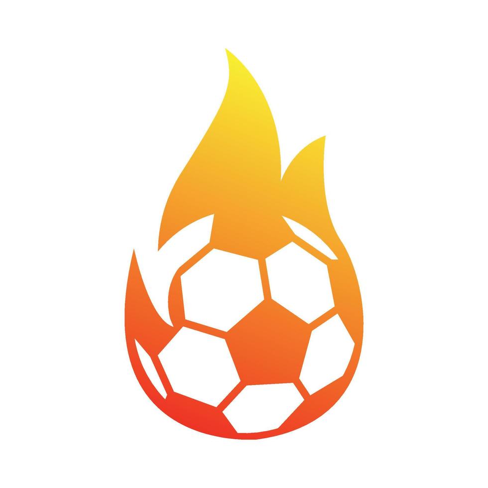 Resumen de fuego con ilustración de símbolo de icono de vector de diseño de logotipo de bola