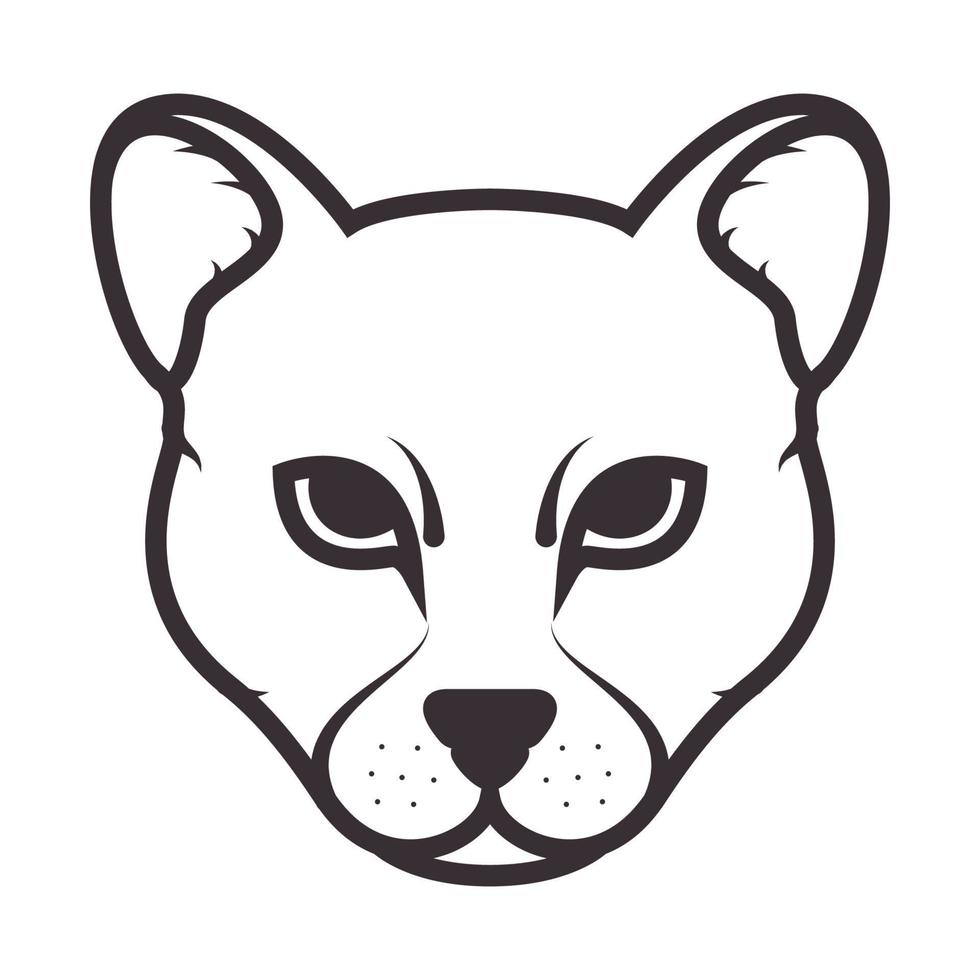 lines head cheetah logo symbol vector icon illustration design
