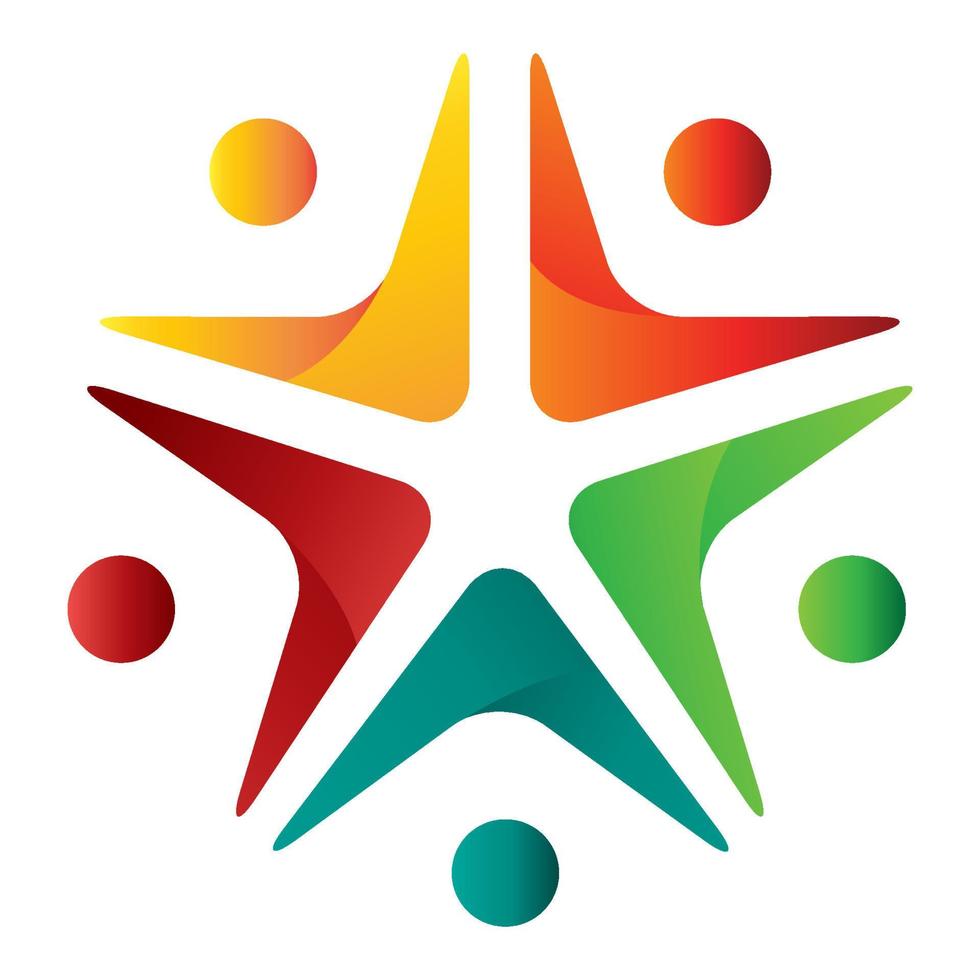 plantilla de diseño de logotipo de grupo de estrellas vector