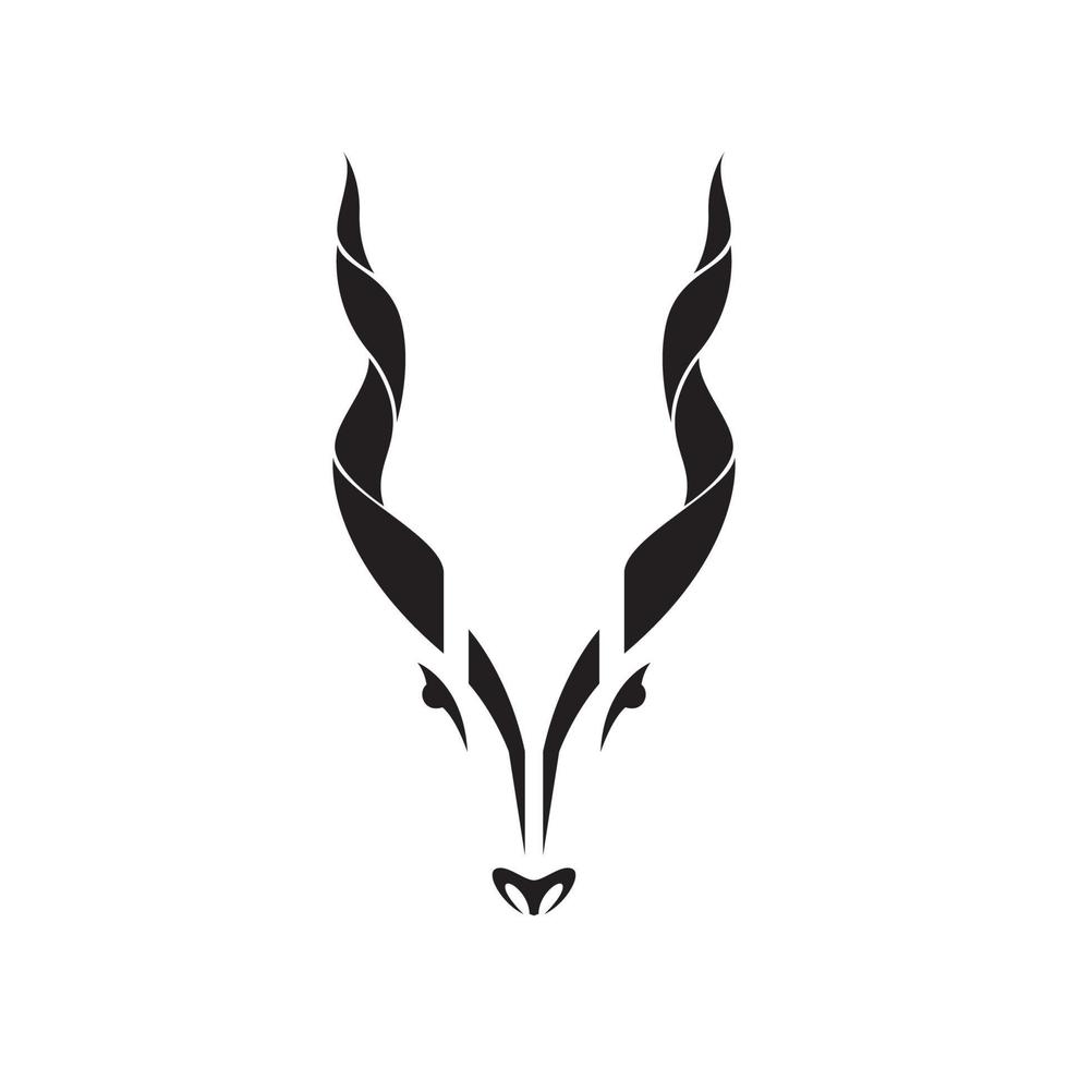 markhor head horn mascot logo symbol icon vector graphic design illustration idea creative