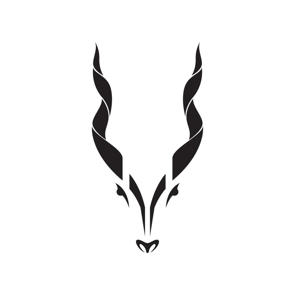 markhor head horn mascot logo symbol icon vector graphic design illustration idea creative
