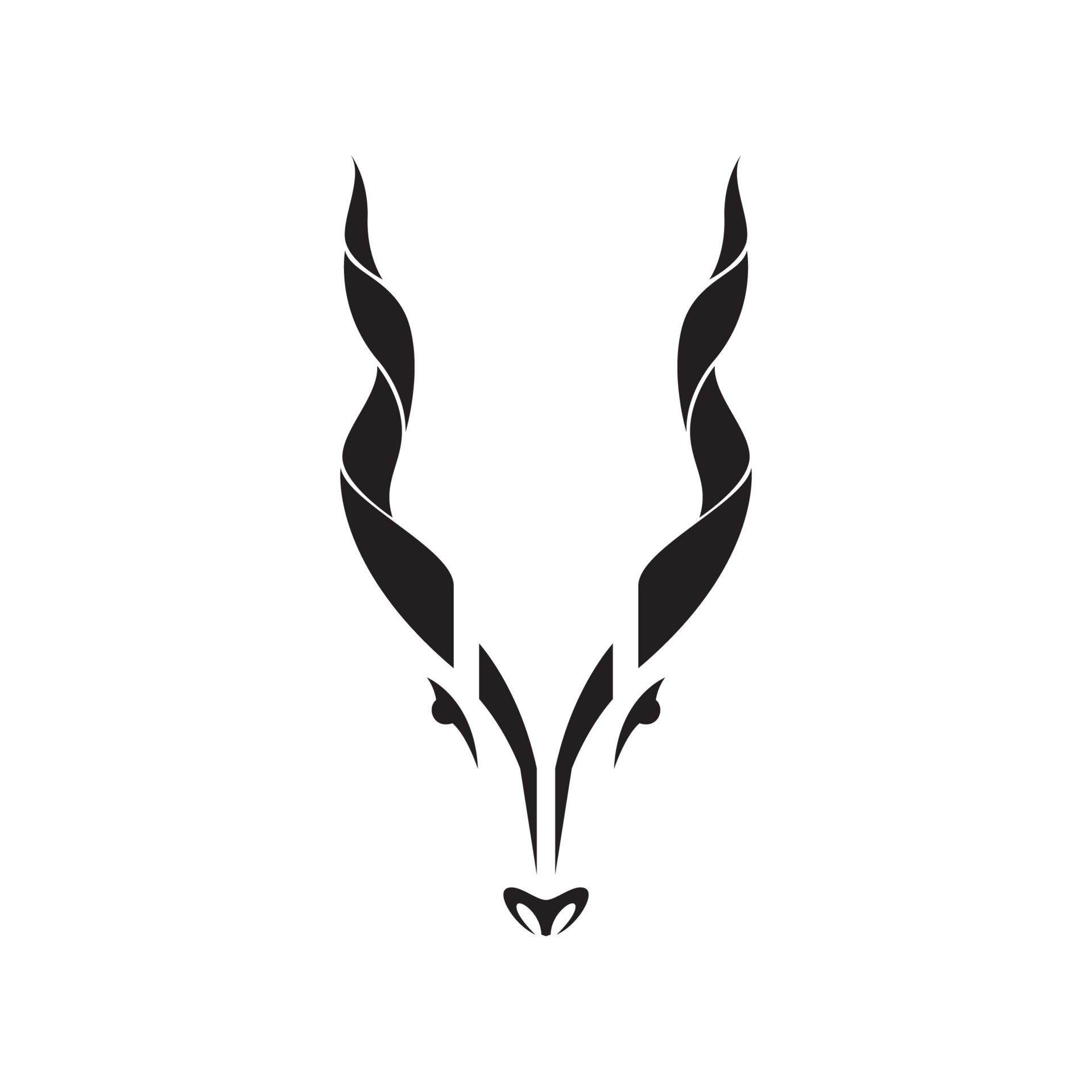markhor head horn mascot logo symbol icon vector graphic design illustration idea creative