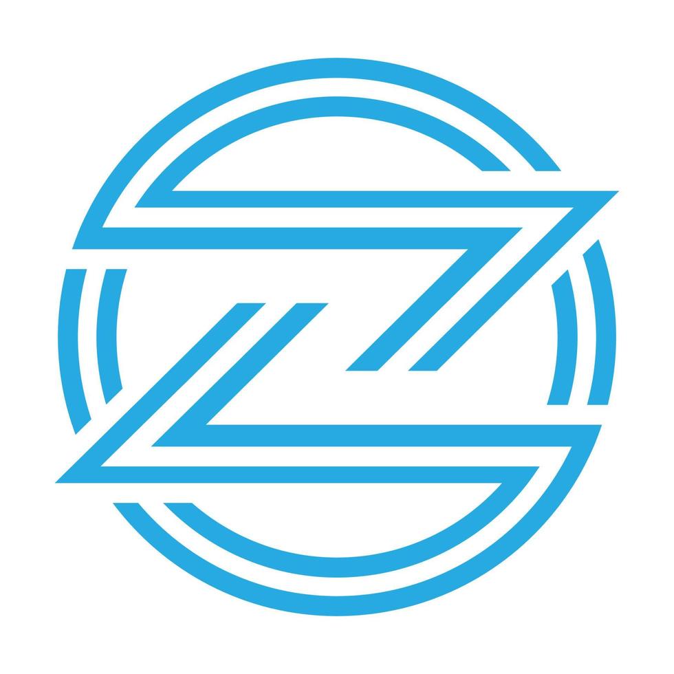 Zigzag logo design template vector