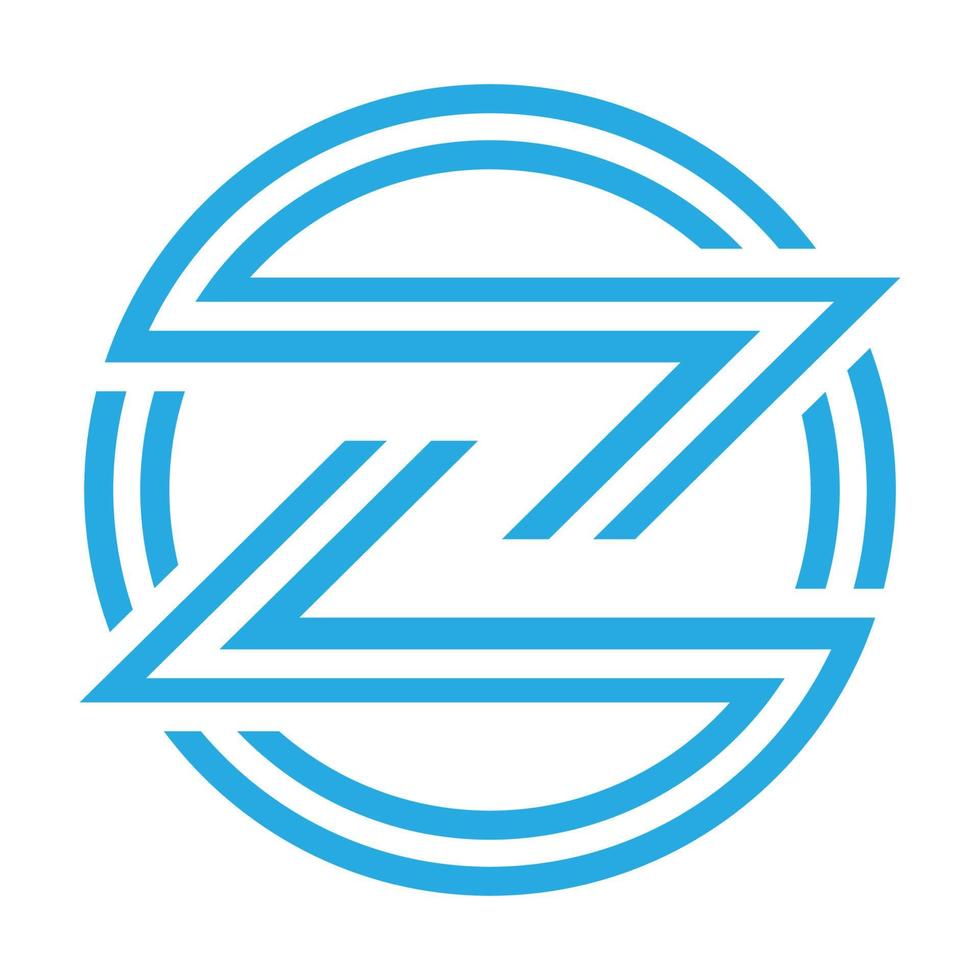 Zigzag logo design template vector