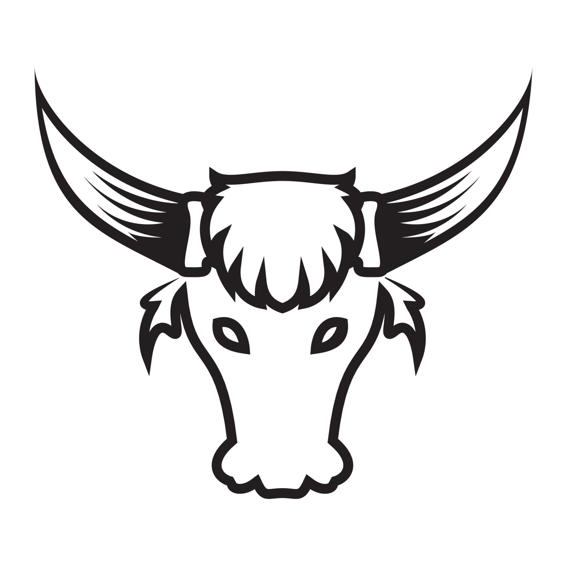 Cow head vintage style logo design 5351700 Vector Art at Vecteezy