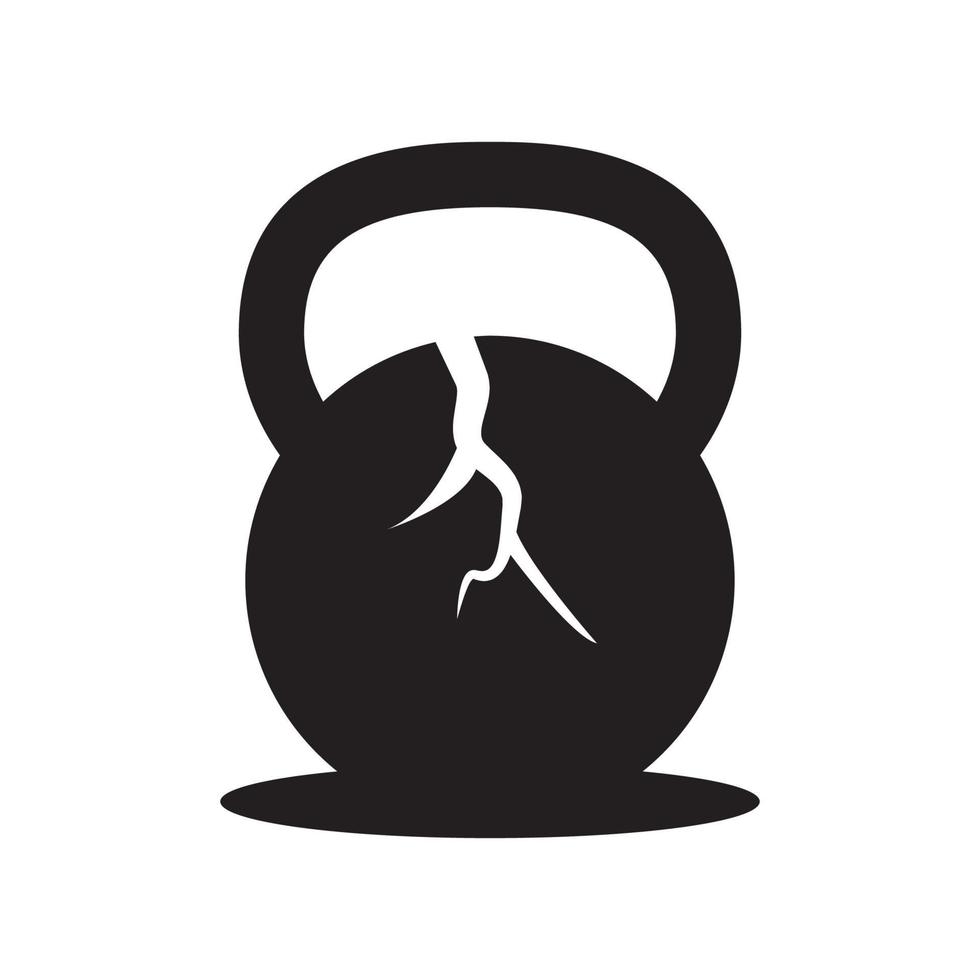 gym barbell crack logo symbol icon vector graphic design illustration idea creative