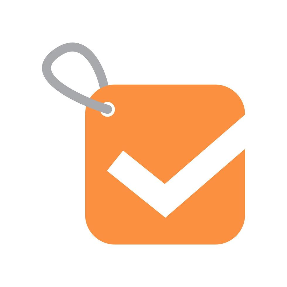 label discount check mark logo symbol icon vector graphic design