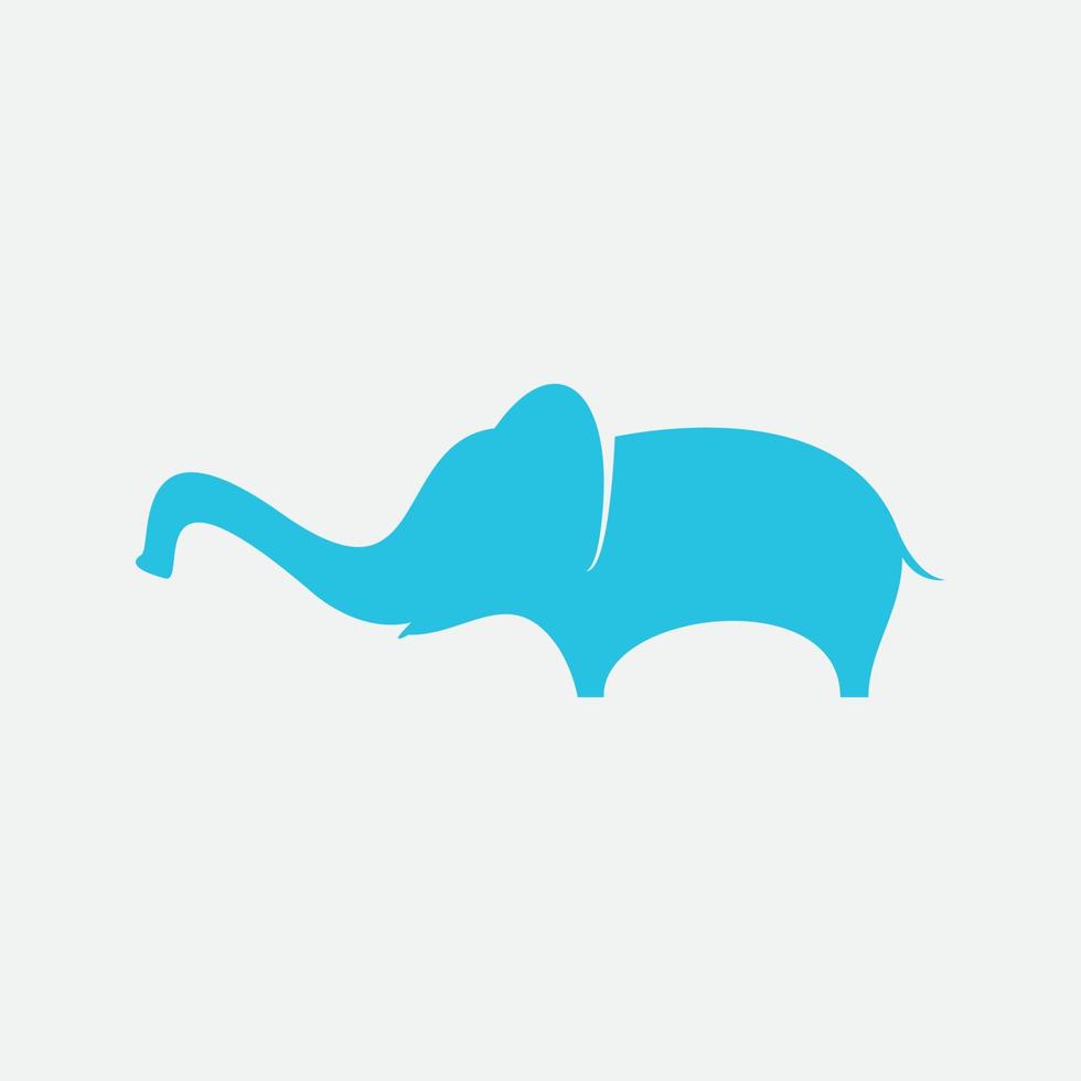 diseño de logotipo minimalista plano de niño elefante vector