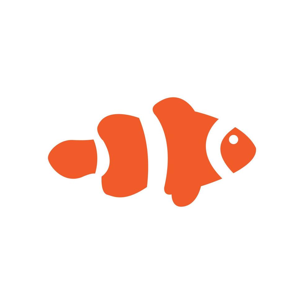 Ocellaris clownfish aquarium logo design vector