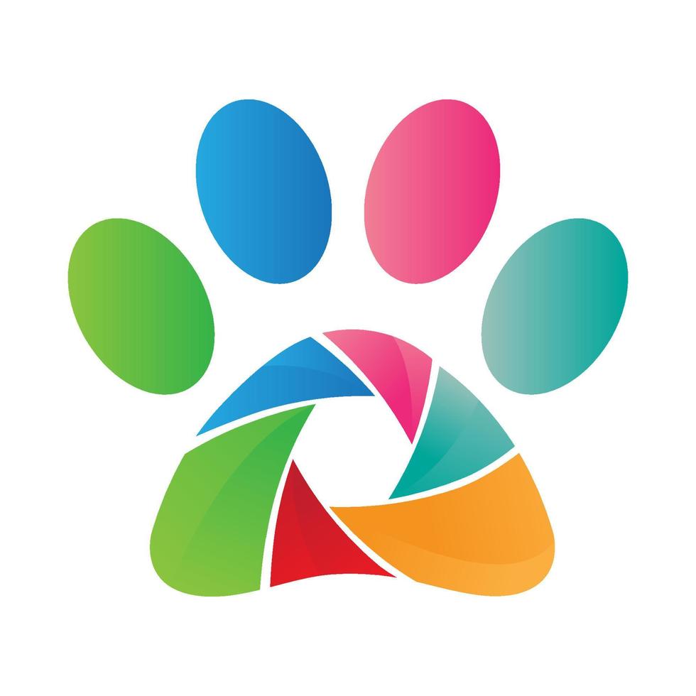 Pets photography logo design - vector