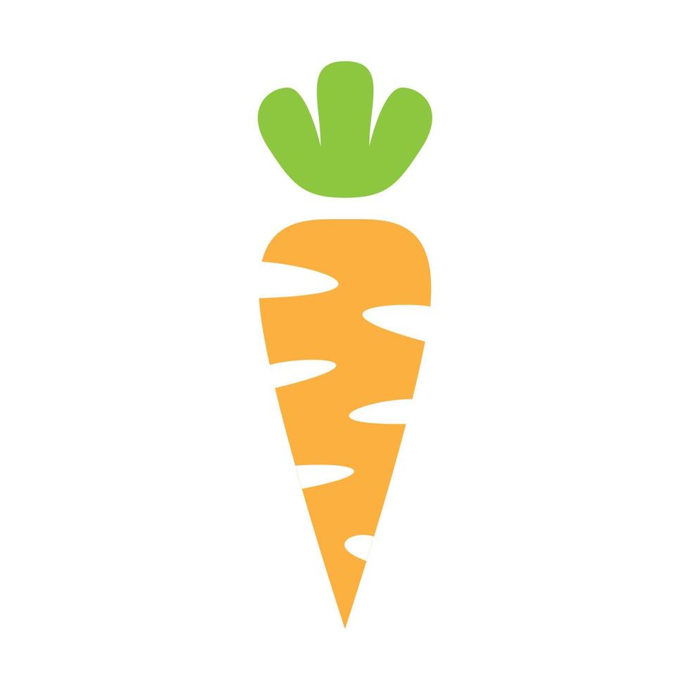 Simple carrot colorful for vegetables fresh and eyes health logo design vector
