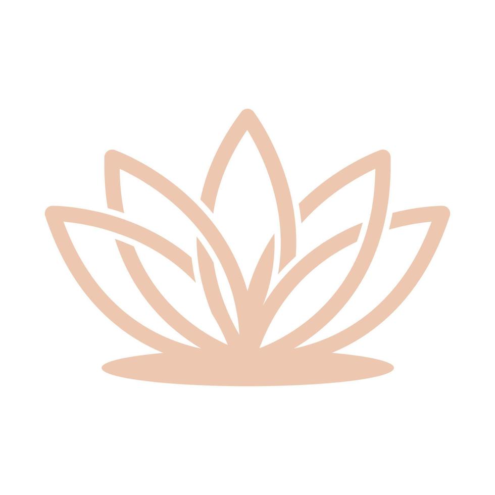 lotus flowers line feminine logo symbol vector icon illustration design