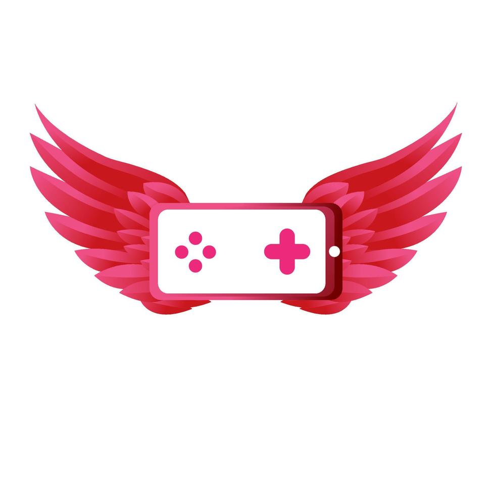 Woman gamer  logo design vector