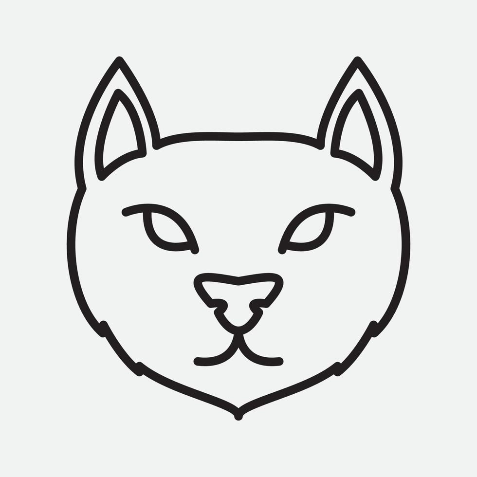forest cat or wildcat  line modern logo design vector
