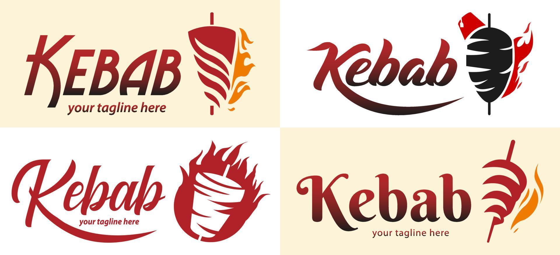 logotipo de shawarma para restaurantes y mercados. vector