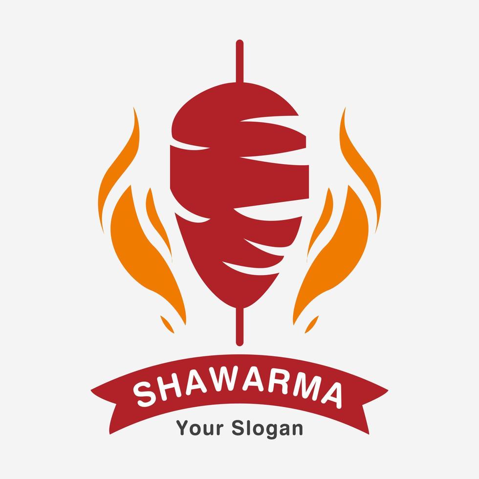 logotipo de shawarma para restaurantes y mercados. vector