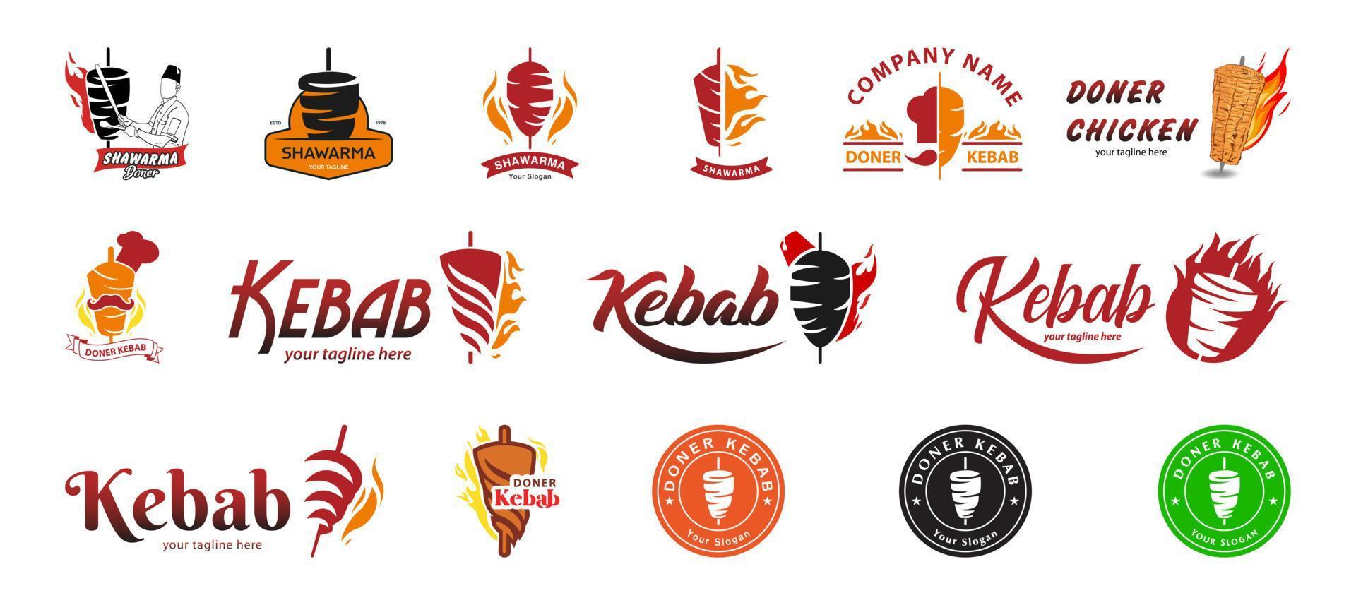 Shawarma logo for restaurants and markets. vector