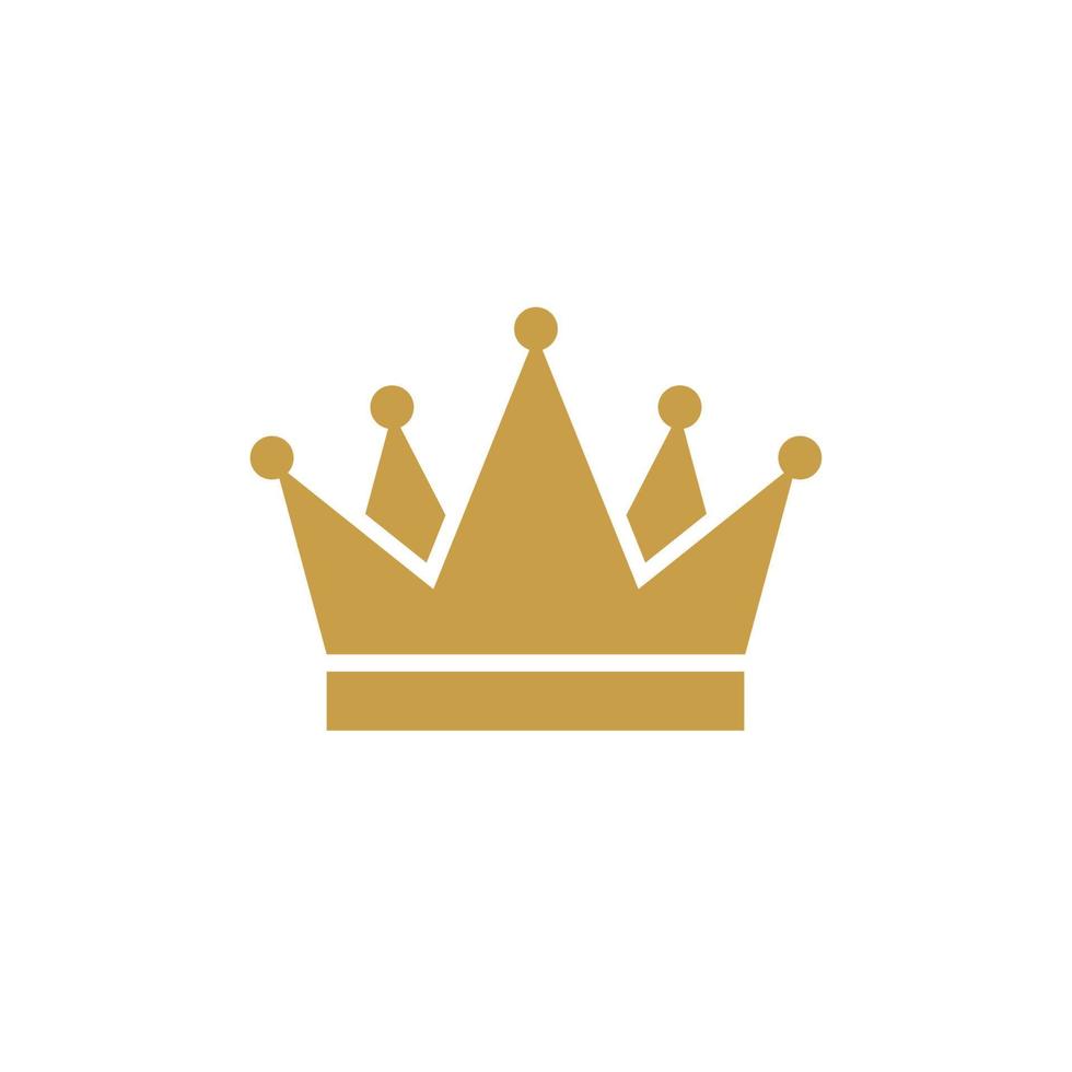 gold color king queen crown symbol vector template