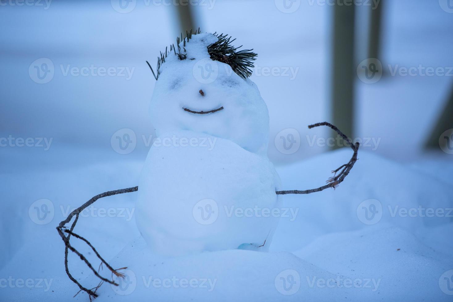 Snow Man in the mountains of the Pyrenees in the inerno of 2022 photo