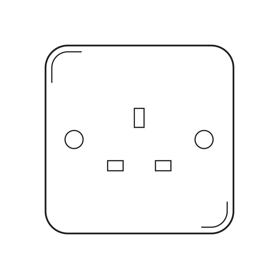 UK AC power sockets icon vector