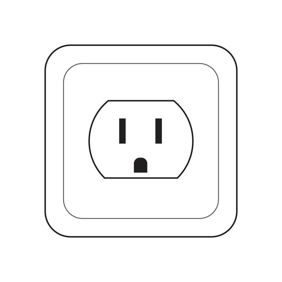 USA AC power sockets icon Type B vector