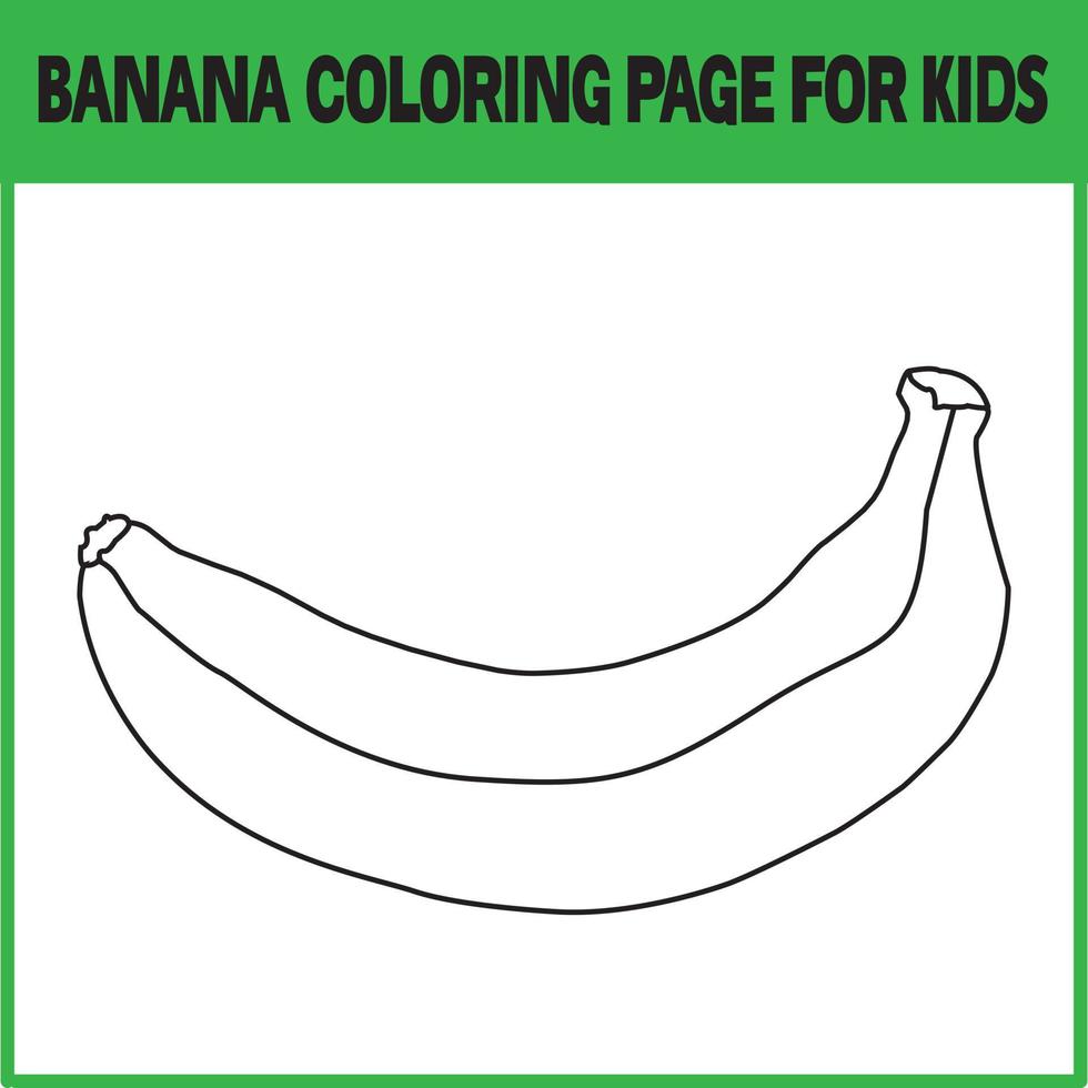 banana coloring page for kids vector