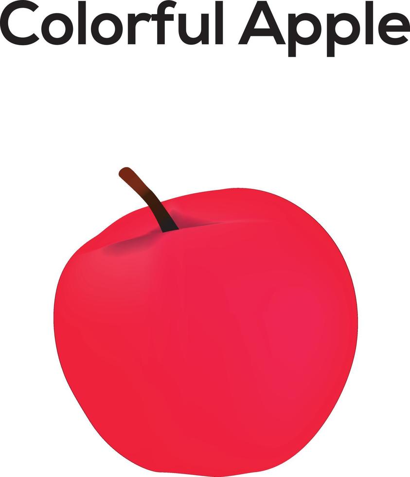 Colorful Vector Apple
