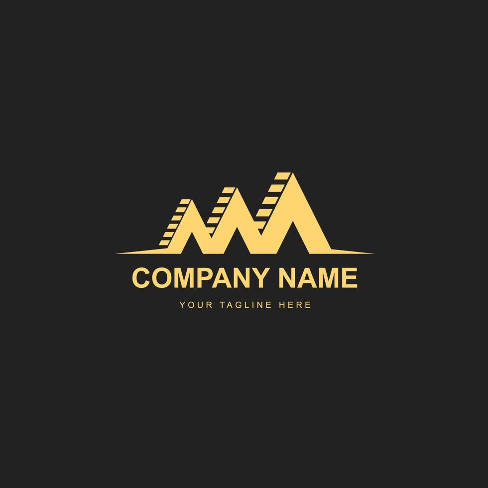 Triangular roof logo for residential or building business vector