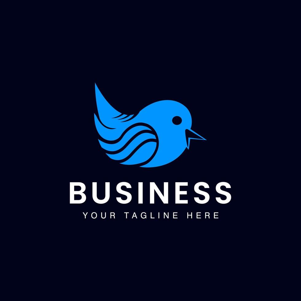 Bird logo very simple and modern. creative business company vector