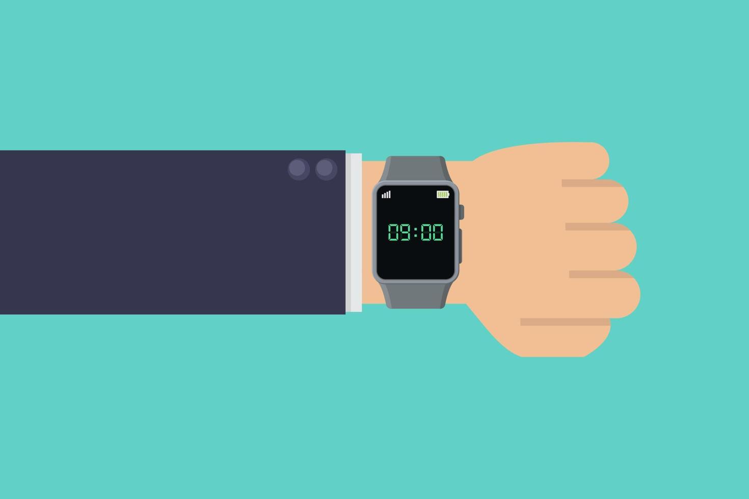 Businessman hand using smart watch vector 5352821 Vector Art at Vecteezy