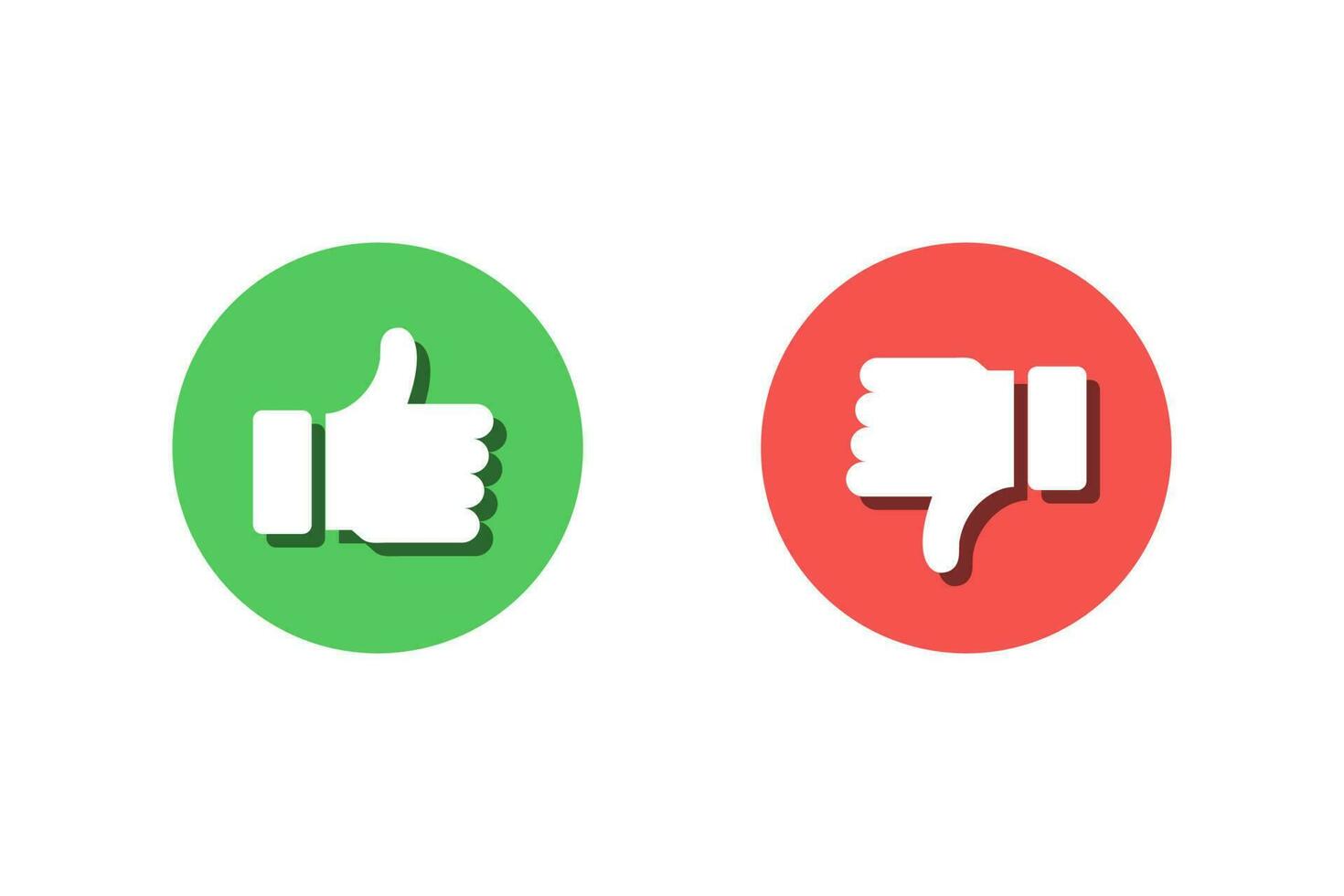 Like and dislike icon vector design