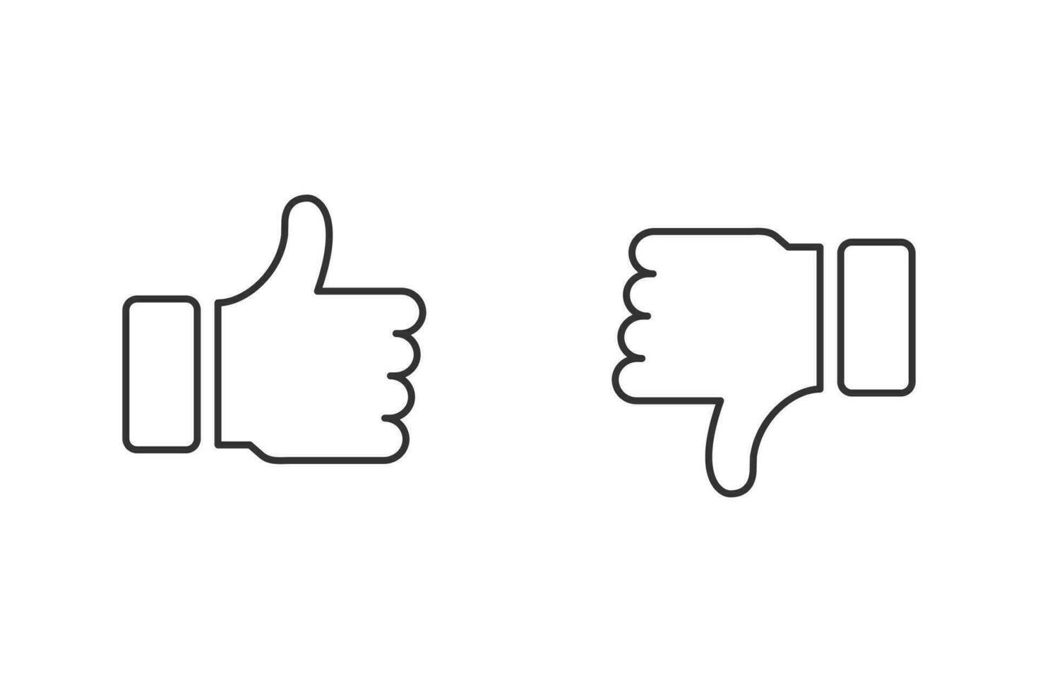 Like and dislike icon vector