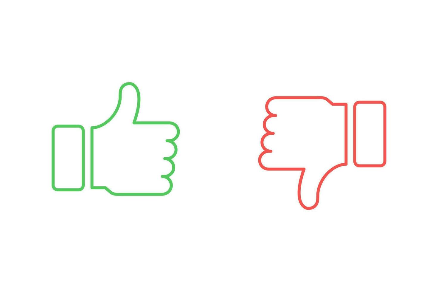 Like and dislike icon vector design