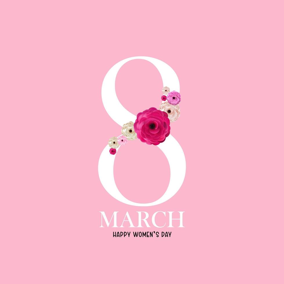 8 March sale banner Background Design. Template  for advertising, web, social media and fashion ads. Poster, flyer, greeting card, header for website  Vector Illustration.