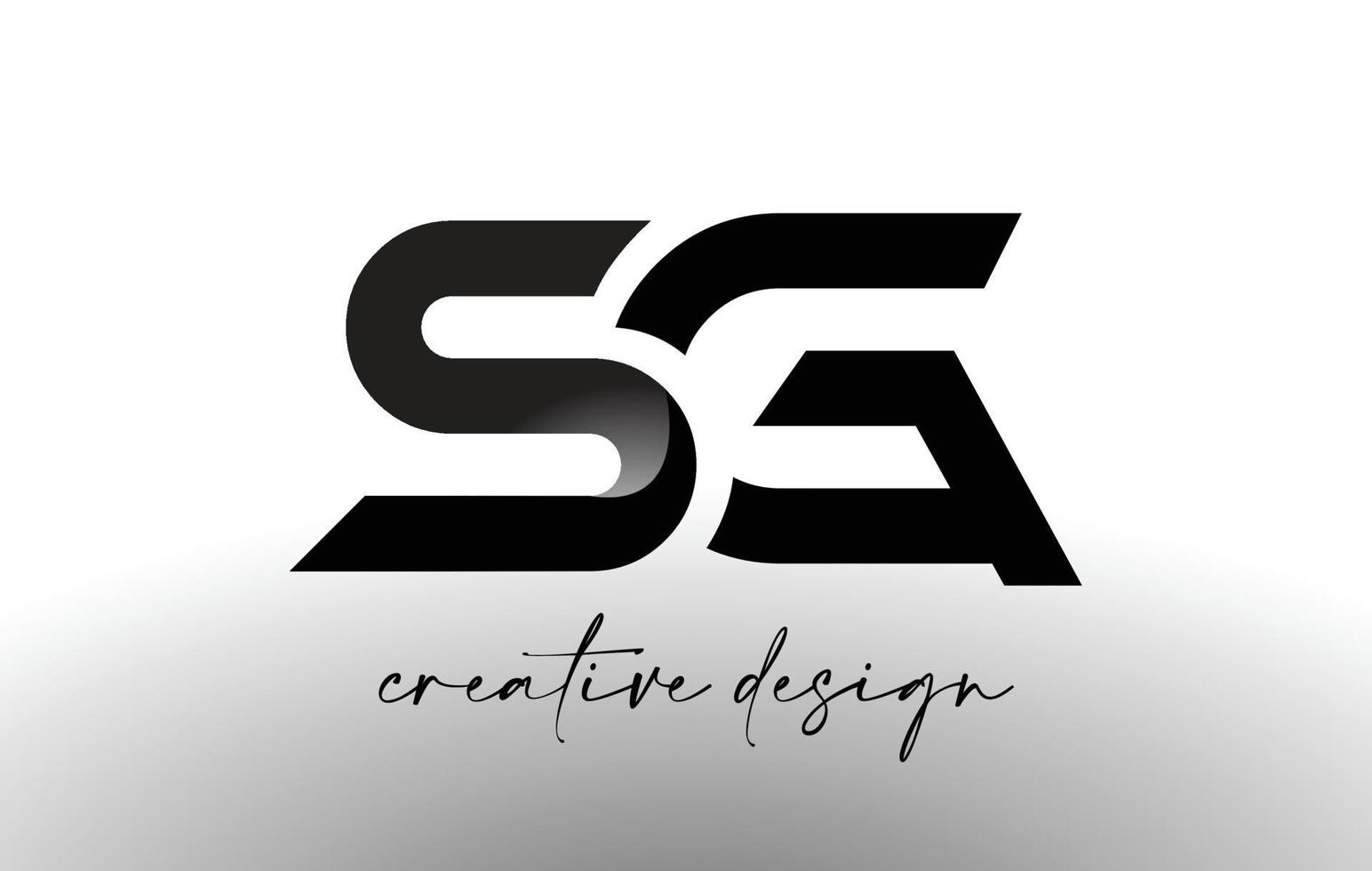 diseño de logotipo de letra sg con aspecto minimalista elegante. vector de icono de sg con diseño creativo aspecto moderno.