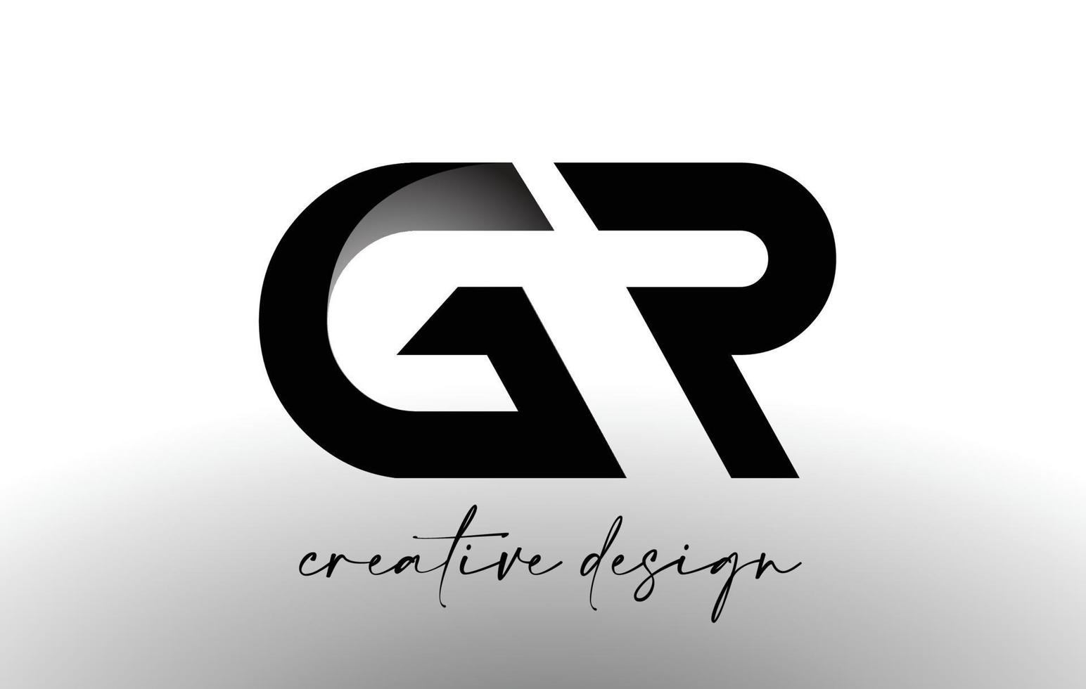 diseño de logotipo de letra gr con aspecto minimalista elegante.vector de icono gr con diseño creativo aspecto moderno. vector