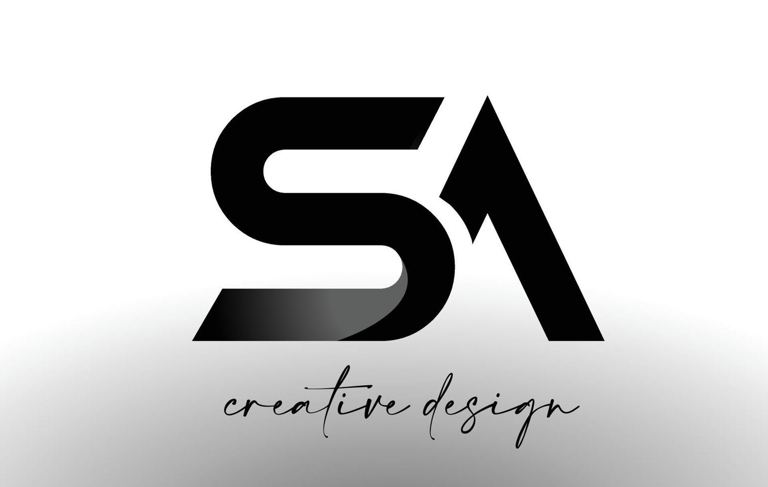 SA Letter Logo Design with Elegant Minimalist Look.SA Icon vector with creative design modern look.