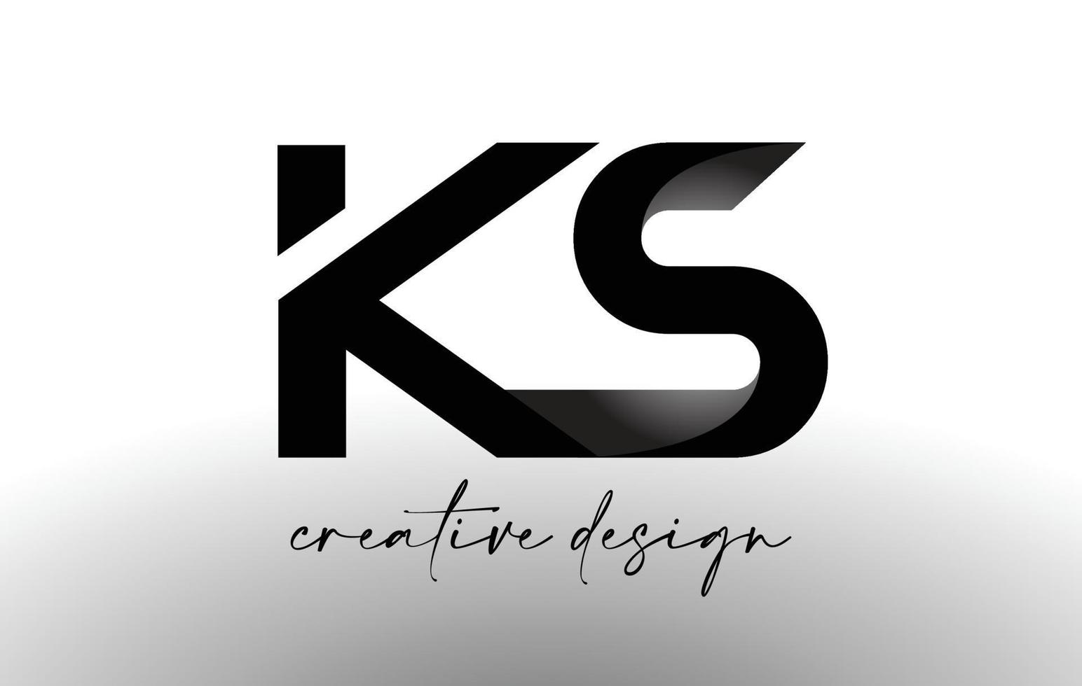 diseño del logotipo de la letra ks con un elegante aspecto minimalista. vector de icono ks con un aspecto moderno de diseño creativo.