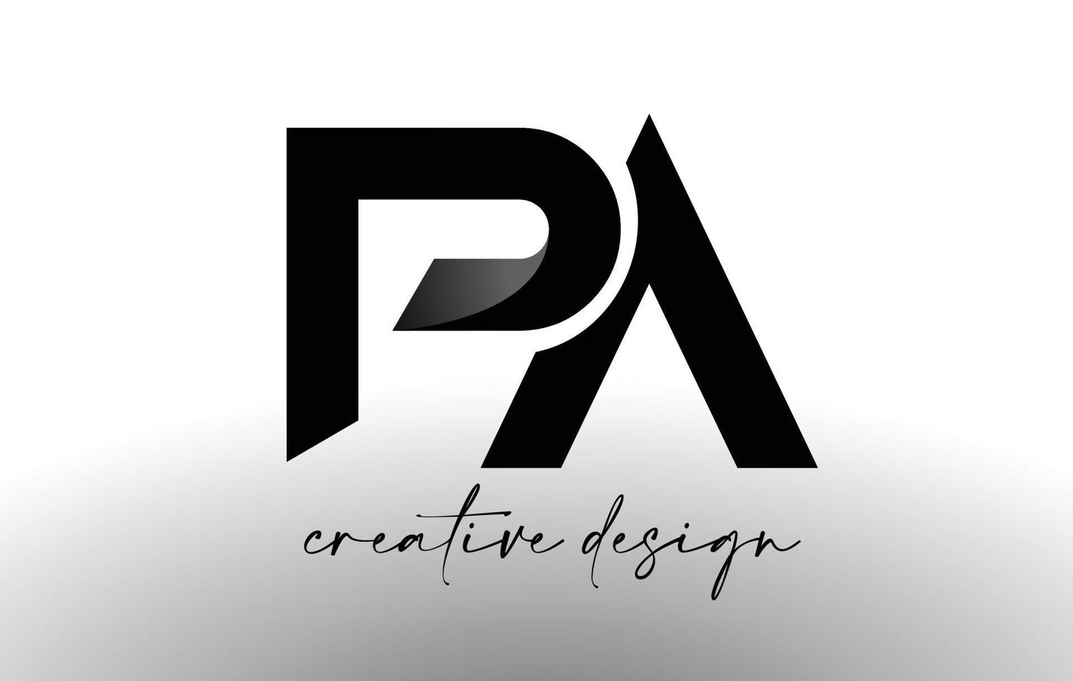 diseño de logotipo de letra pa con aspecto minimalista elegante.vector de icono de pa con diseño creativo aspecto moderno. vector