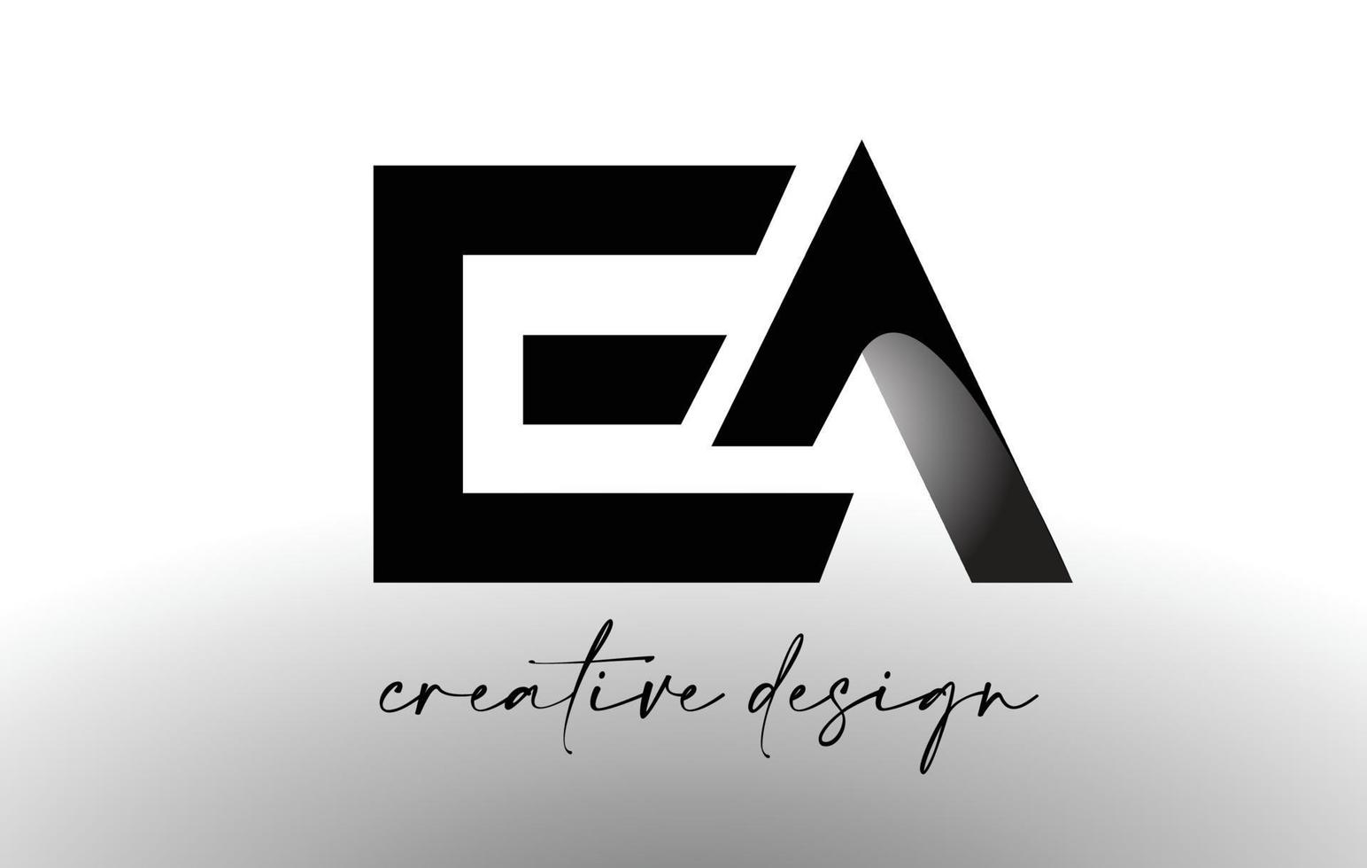 diseño de logotipo de letra ea con aspecto minimalista elegante.vector de icono de ea con diseño creativo aspecto moderno. vector