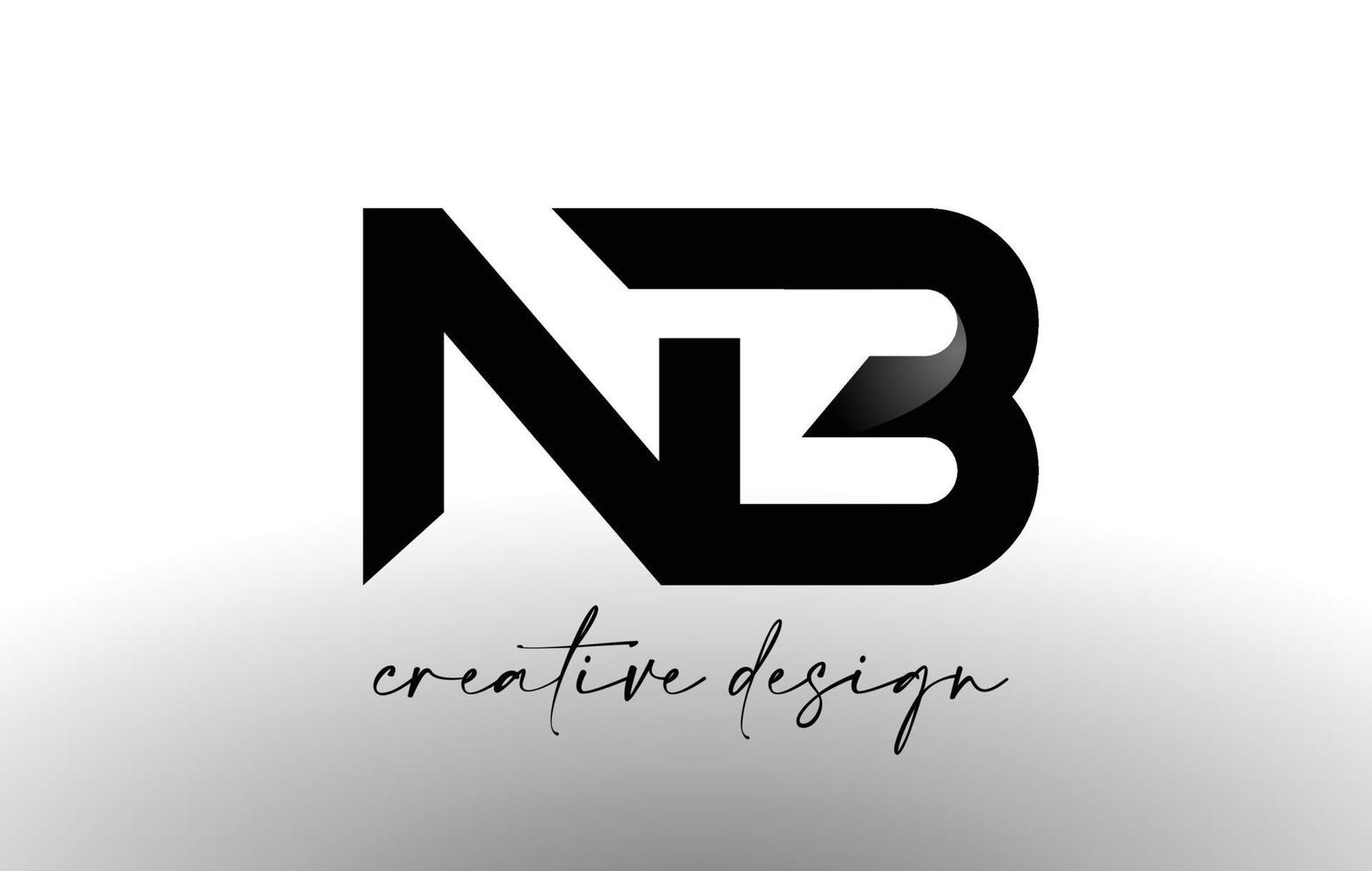 diseño de logotipo de letra nb con elegante aspecto minimalista.vector de icono nb con diseño creativo de aspecto moderno. vector