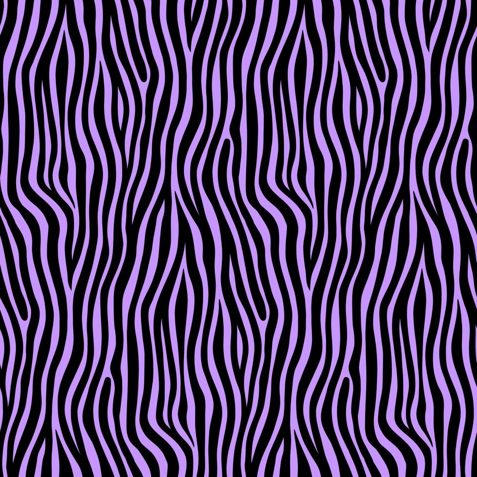 Purple Zebra Animal Motif Vector Seamless Pattern Design