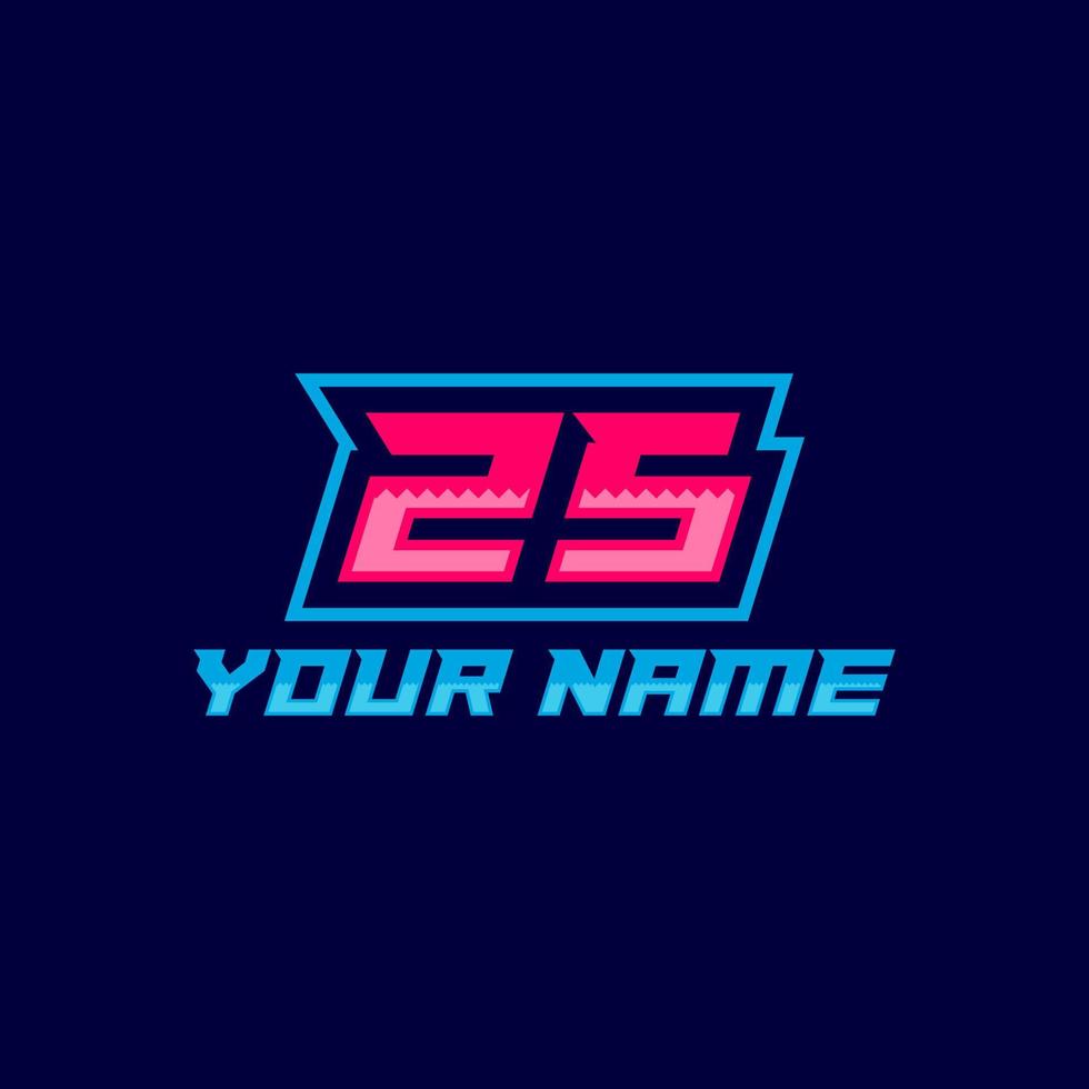 Numbers set logos with fast speed lines. Vector sport style typeface for sportswear, sports club.