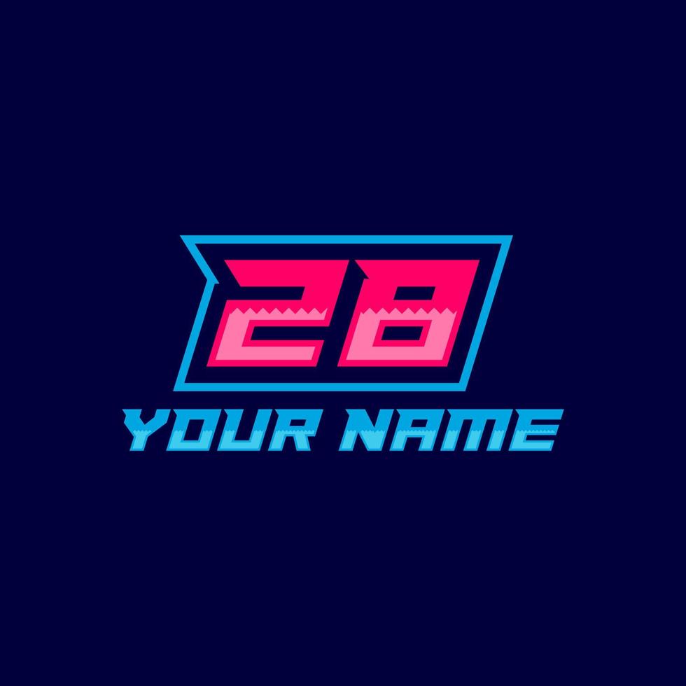 Numbers set logos with fast speed lines. Vector sport style typeface for sportswear, sports club.