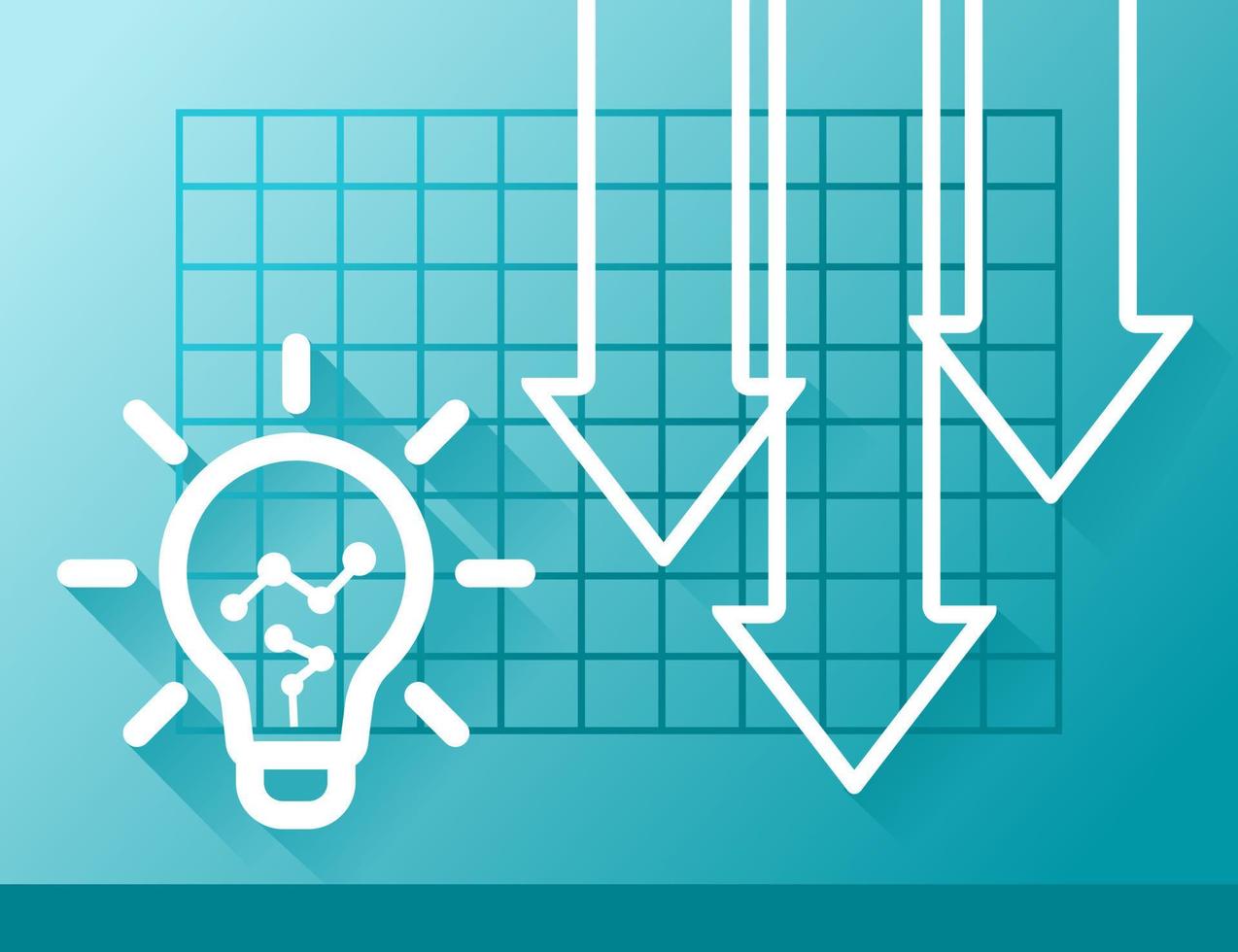 Electricity Prices Go Down or Decrease Illustration vector