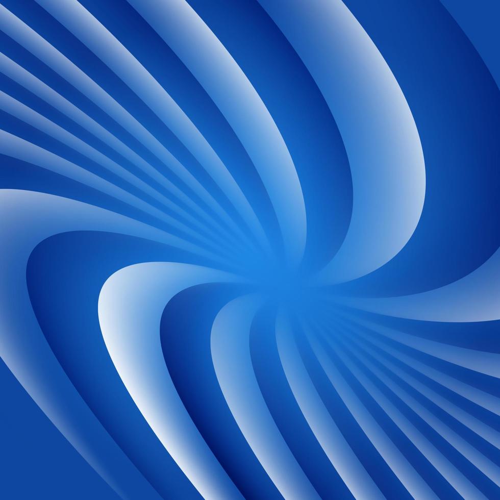 Blue and white rotating hypnosis spiral. Optical illusion. Hypnotic psychedelic vector illustration. Twirl abstract background. Easy to edit design template.