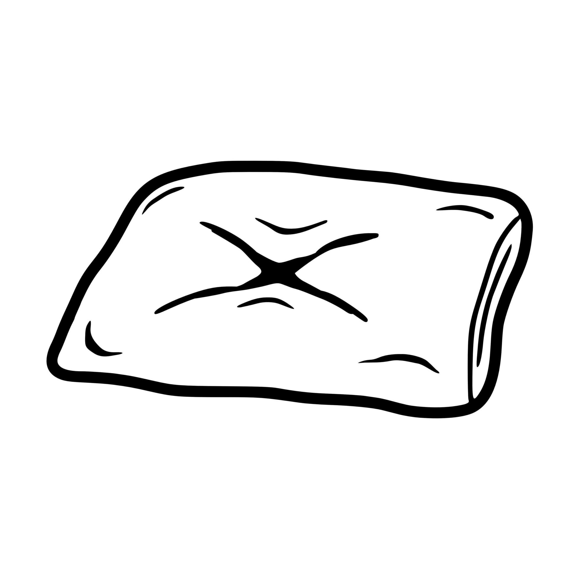 hand drawn outline single pillow vector icon 5354155 Vector Art at Vecteezy