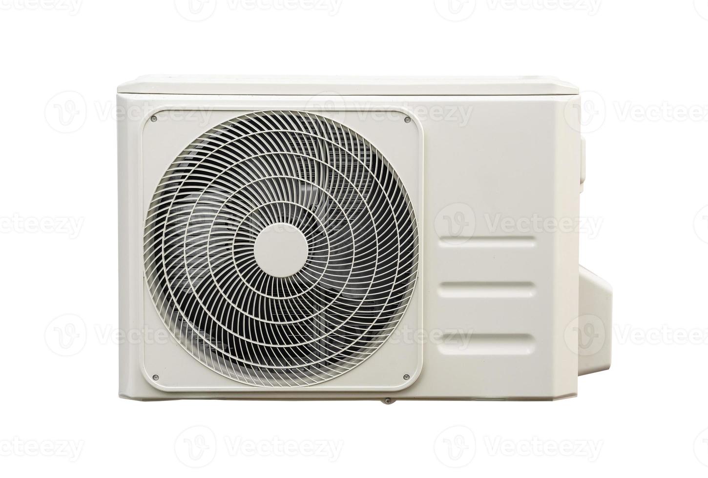 Condensing unit of air conditioning systems isolated on white with clipping path. photo