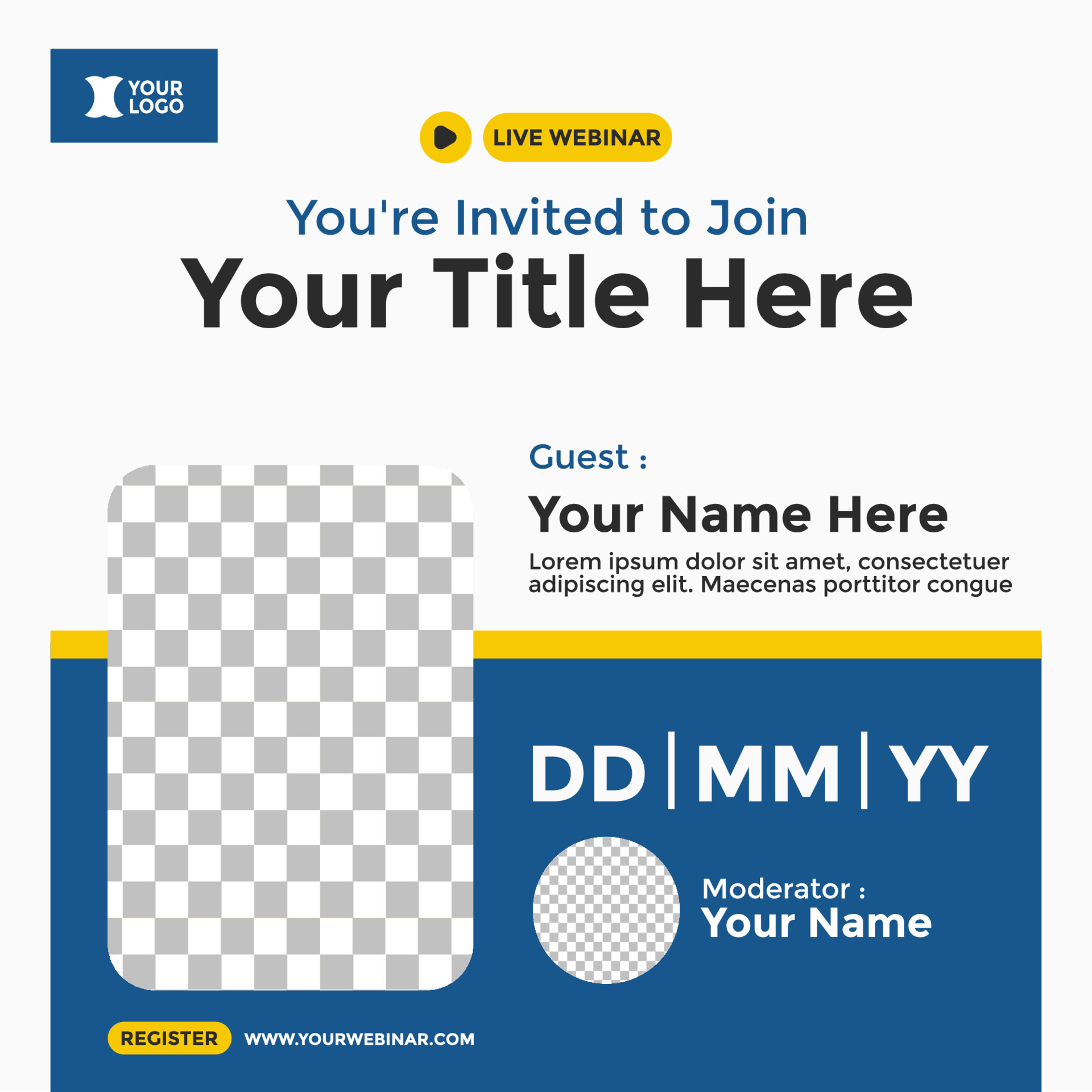 Webinar Poster Design for Social Media. Webinar Event Poster 5354687